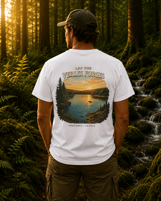 Lac des Vieilles Forges Parade Sauvage - T-shirt Vintage Nature des Ardennes