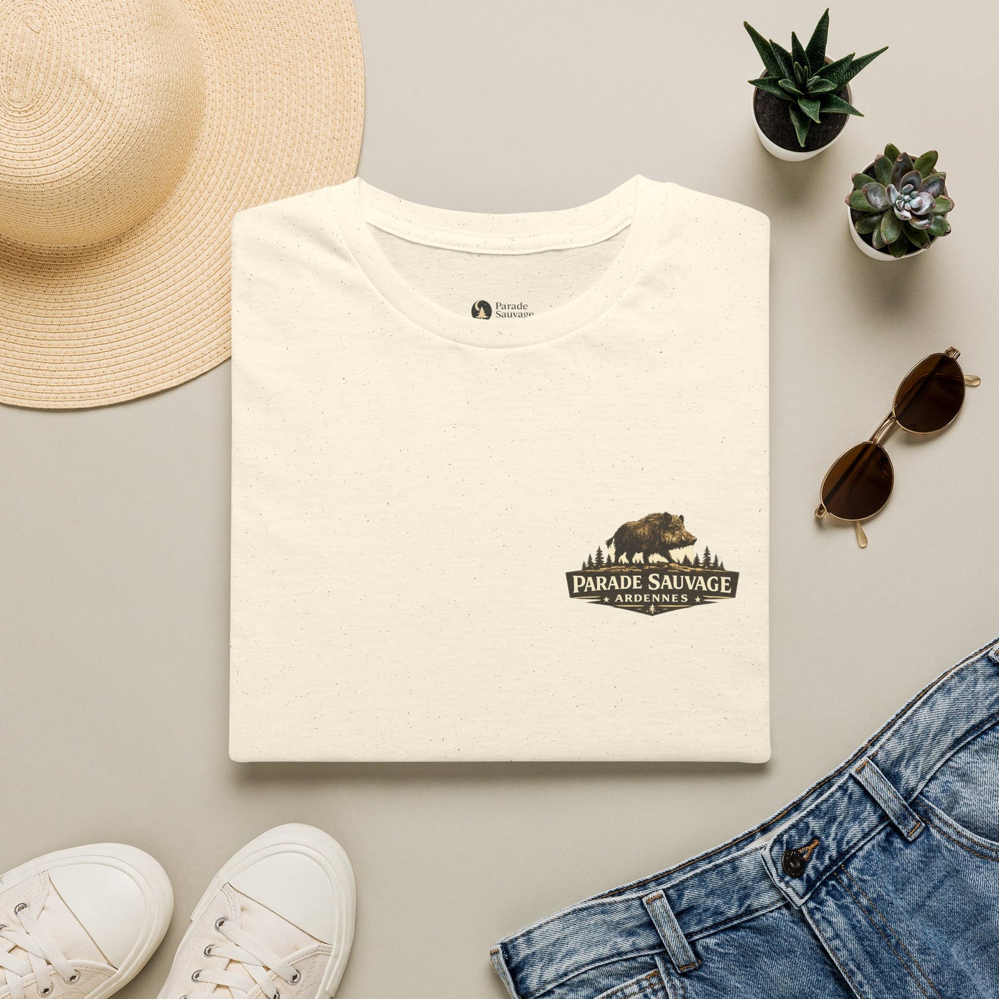 Sanglier des Ardennes Parade Sauvage - T-shirt Vintage Roi des Forêts Ardennaises