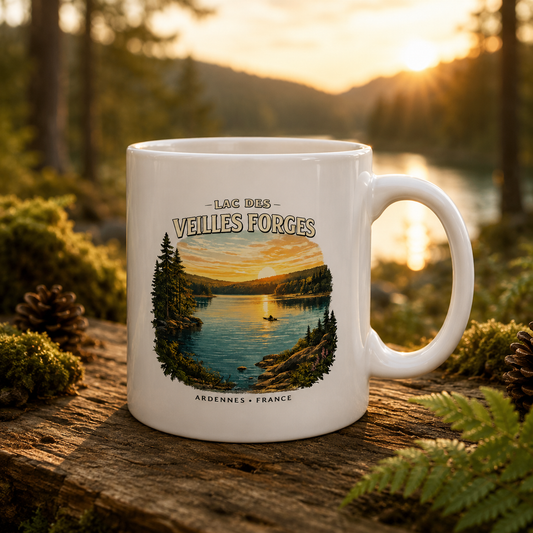 Lac des Vieilles Forges Parade Sauvage - Mug Vintage Nature des Ardennes