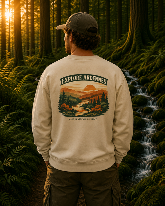 Explore Ardennes Parade Sauvage - Sweat Vintage Outdoor Made in Ardennes