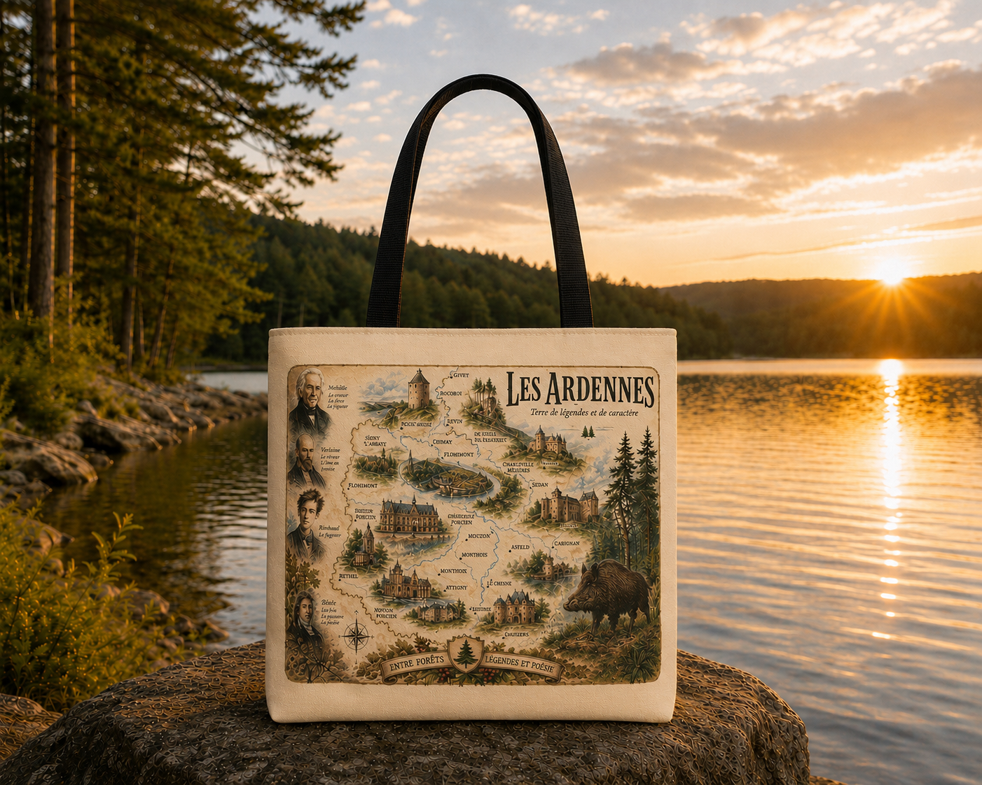 Tote Bag  Les Ardennes, Terre de légendes - Parade Sauvage