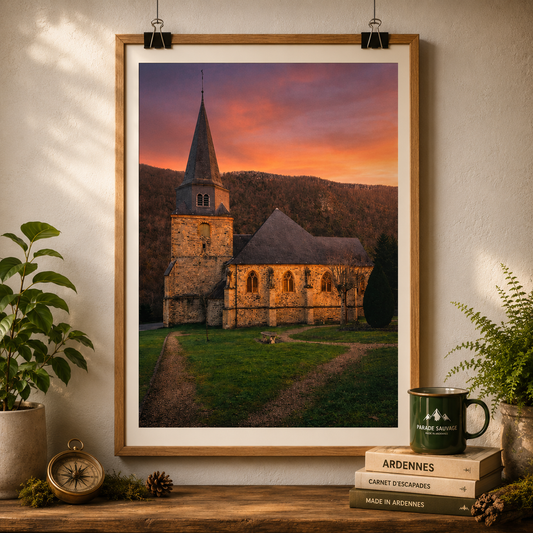 Poster Église des Ardennes Parade Sauvage - Lumières du Patrimoine Ardennais